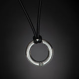 William Henry ORBIT SILVER Ring Medallion Pendant Necklace for Men