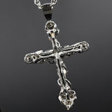 CROSS ARMBAR Mens Wrestilng Pendant Necklace in Sterling Silver by Ecks - Back View