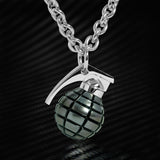 Ecks BLACK PEARL HAND GRENADE Mens Necklace