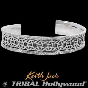 CELTIC KNOT CUFF Bracelet for Men in Sterling Silver by Keith Jack