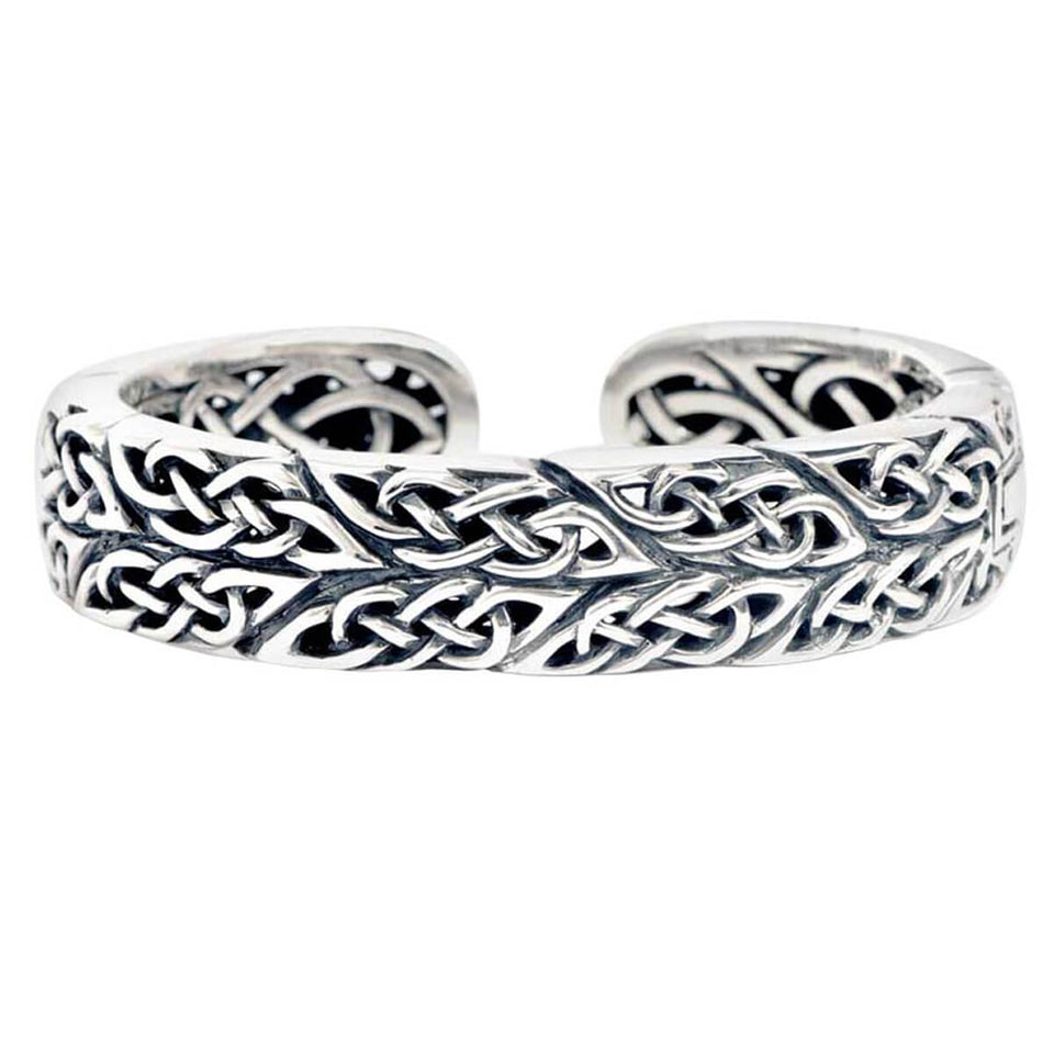CELTIC KNOTTED CUFF Bracelet for Men in Sterling Silver by Keith Jack