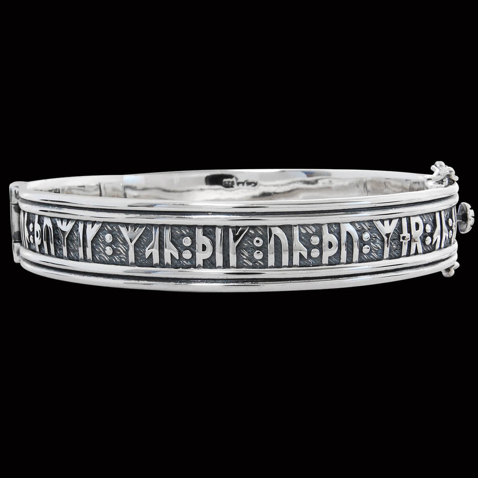 NORSE RUNES BRACELET Sterling Silver Mens Bracelet by Keith Jack