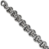 PICTISH CHAIN Double Oval Ring Silver Mens Necklace by Keith Jack