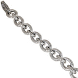 HAMMERED OVAL LINK CHAIN for Men in Sterling Silver by Keith Jack