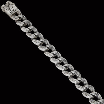 CELTIC CURB CHAIN Large Sterling Silver Mens Chain by Keith Jack