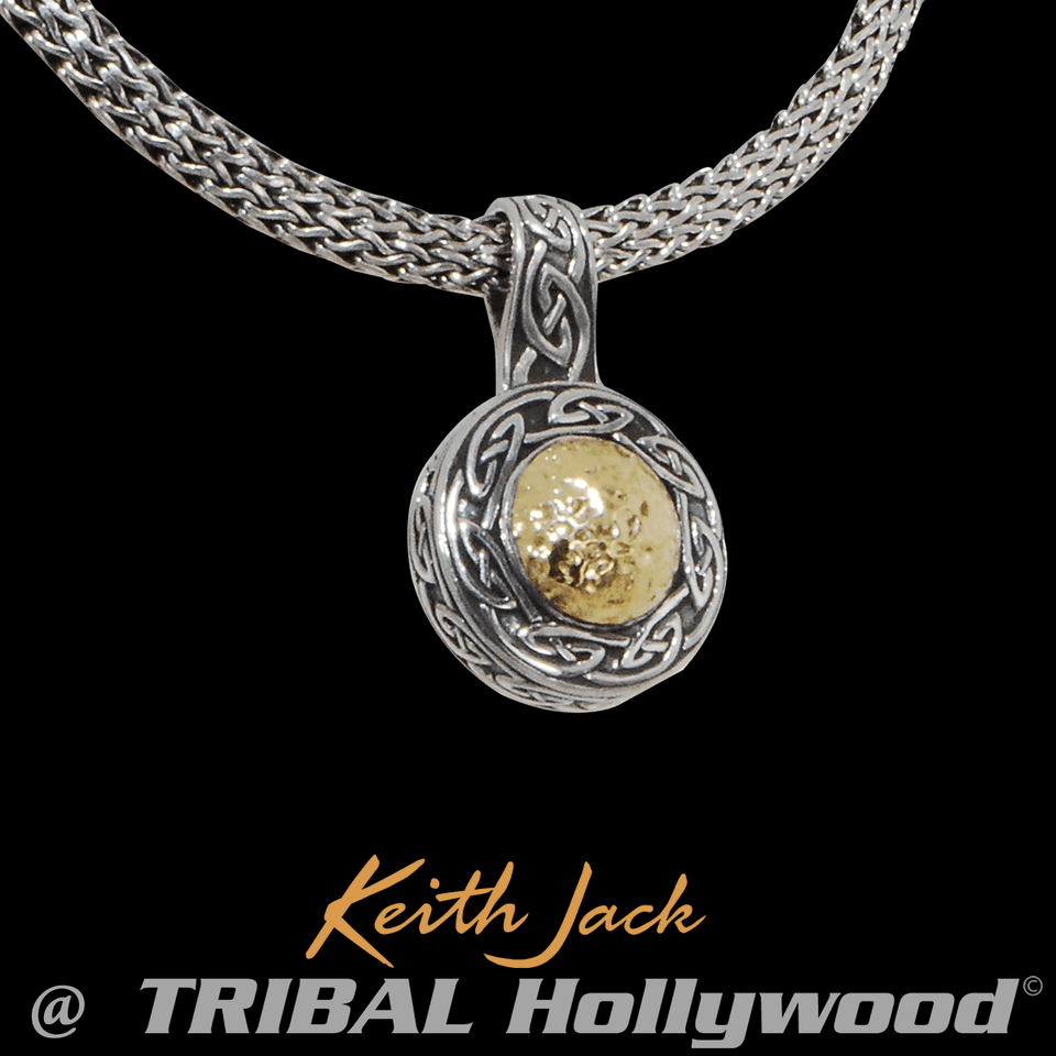 SOLSTICE CHAIN Gold and Silver Celtic Pendant Chain by Keith Jack