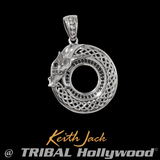 ETERNAL DRAGON Sterling Silver Chain Pendant for Men by Keith Jack