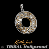 WINDOW TO THE SOUL Silver and Gold Celtic Knot Pendant by Keith Jack