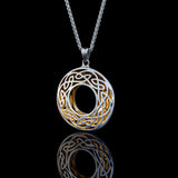 WINDOW TO THE SOUL Silver and Gold Celtic Knot Pendant by Keith Jack