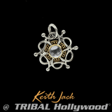 COSMIC MEDALLION Sterling Silver Starburst Chain Pendant by Keith Jack