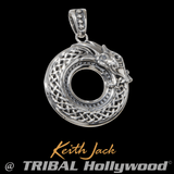 ETERNAL DRAGON Chain Pendant for Men in Gold and Silver by Keith Jack