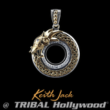 ETERNAL DRAGON Gold and Silver Chain Pendant for Men by Keith Jack