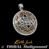 CELTIC YIN YANG Chain Pendant for Men in Gold and Silver by Keith Jack