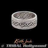 GREY WINDOW TO THE SOUL Celtic Knot Mens Ring by Keith Jack