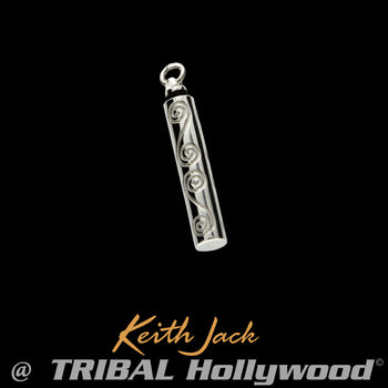 CELTIC VIAL Keith Jack Silver Keepsake Vial Mens Pendant