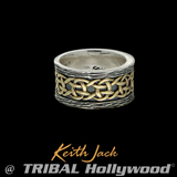 GOLD CELTIC KNOT BAND Keith Jack Eternity Ring Band for Men