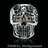 IMMORTAL Demon Skull Sterling Silver Ring for Men from Ecks