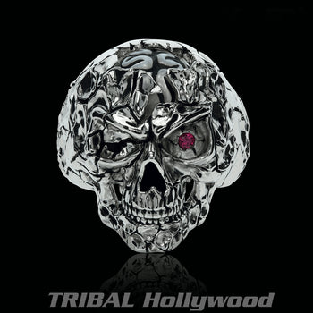 ONE-EYED PIRATE SKULL Ring for Men in Sterling Silver from Ecks