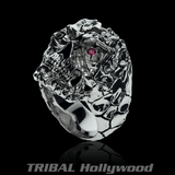 ONE-EYED PIRATE SKULL Ring for Men in Sterling Silver from Ecks