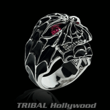 SPIDER SKULL Ring for Men in Sterling Silver from Ecks