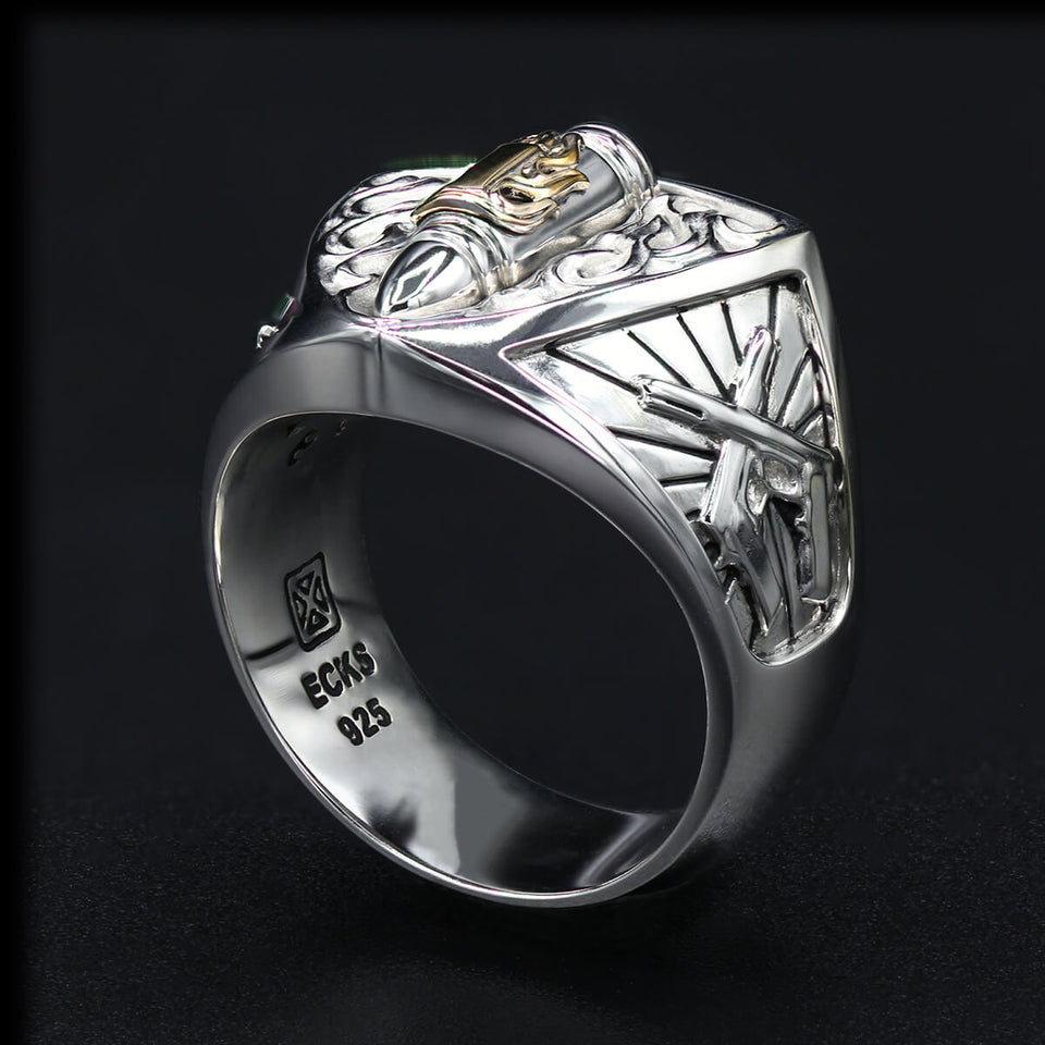 Gun Chamber Ring *1.38 Carat Moissanite With 10k/14k/18k White, Yellow,  Rose, Green Gold, Gold Plated & Silver* Ammo Bullet Biker Men NRA | Loni  Design Group $1,423.63 | 10k Gold, 14k Gold ,