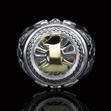 KING OF SPEED Race Car Men's Ring in Silver and 14k Gold by Ecks