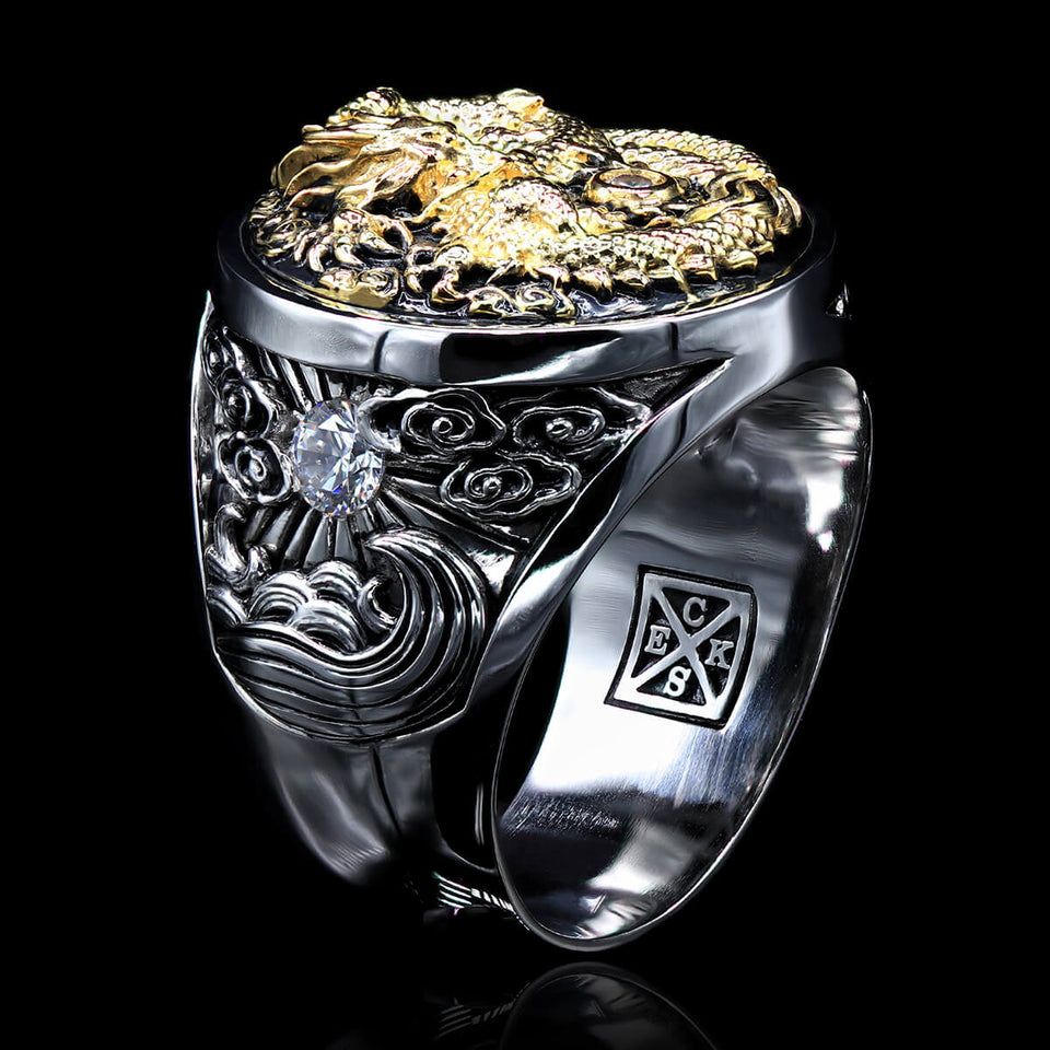 Buy Mens Dragon Signet Ring, Silver Black Engagement Men Ring, Custom Wax  Seal Ring, Antique Personalized Ring Silver Dragon Ring Dragon Jewelry  Online in India - Etsy