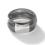 John Hardy Mens Twisted Bamboo Band Ring in Sterling Silver - Back Side