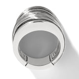 John Hardy Mens Stacked Bamboo Ring in Sterling Silver - Top View