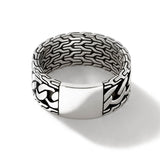 John Hardy Mens Curb Link Classic Band Ring in Sterling Silver - Back Side