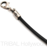 RUBBER NECKLACE Thick Width Fixed Lengths Close-up
