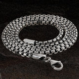 DARK VENETIAN CHAIN Medium Width Silver Box Link Chain by Keith Jack