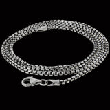 DARK VENETIAN CHAIN Extra Thin Silver Box Link Chain by Keith Jack