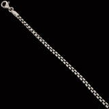 DARK VENETIAN CHAIN Thin Width Silver Box Link Chain by Keith Jack