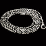 DARK VENETIAN CHAIN Thin Width Silver Box Link Chain by Keith Jack