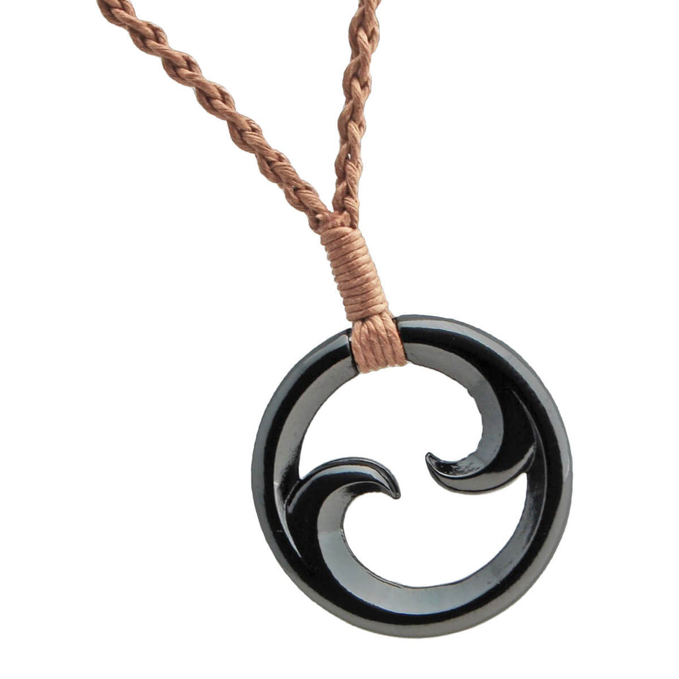 FERNLINGS Double Maori Koru Braided Cord Tribal Surf Necklace
