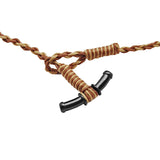 RE'ARE'A Tribal Bird Pendant Braided Rope Surf Necklace - Clasp