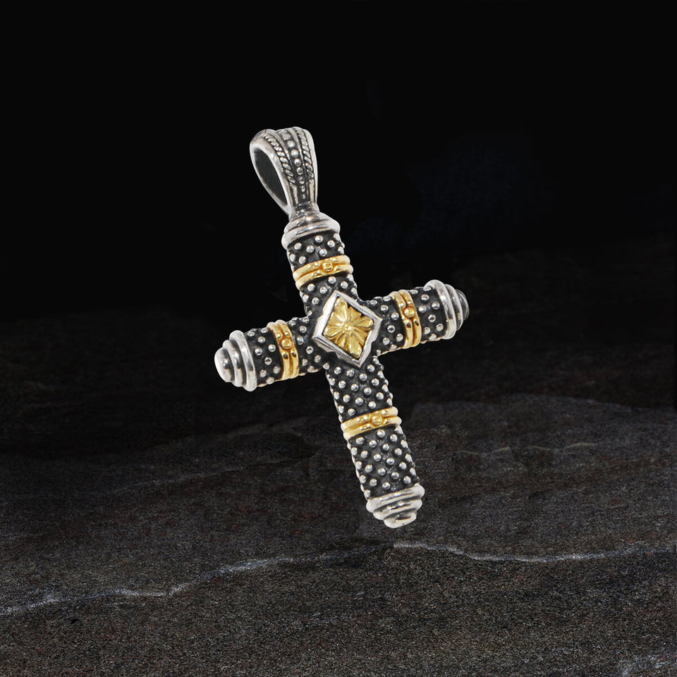 Konstantino GOLD GLORY CROSS for Men in Sterling Silver