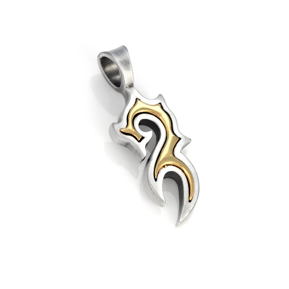 DRAGON Defender Symbol Gold and Silver Mens Pendant by Bico Australia