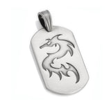 THE DRAGON TAMER Multi-Pendant Necklace for Men - Nuwa Dragon Dog Tag