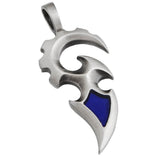 The Sword Power And Protection Symbol Mens Tribal Pendant By Bico - Blue
