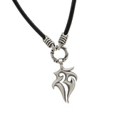 THE STAG NECKLACE Mens Pendant and Warrior Black Leather Cord