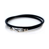 Thick Width Black Leather Cord