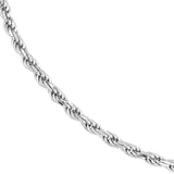 Tribal Hollywood ROPE Chain 3mm in Sterling Silver - Close-up