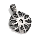 Bico HAZZARD NO LIMITS Gunmetal And Silver Mens Necklace Pendant