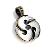 DIABLO TRIPLE YANG Fire Pendant in Brass and Silver - Back Side