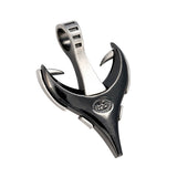 Bico Australia MANIAC GUNMETAL AND SILVER Dagger Mens Tribal Pendant - Back Side