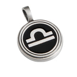 LIBRA Mens Color Zodiac Sign Pendant by Bico Australia - Black