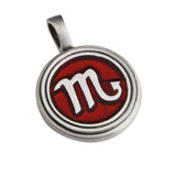 SCORPIO Mens Color Zodiac Sign Pendant by Bico Australia - Red