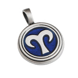 ARIES Mens Color Zodiac Sign Pendant by Bico Australia - Blue